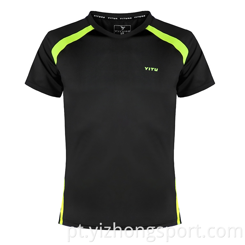 Fitness T Shirt Polyester Black